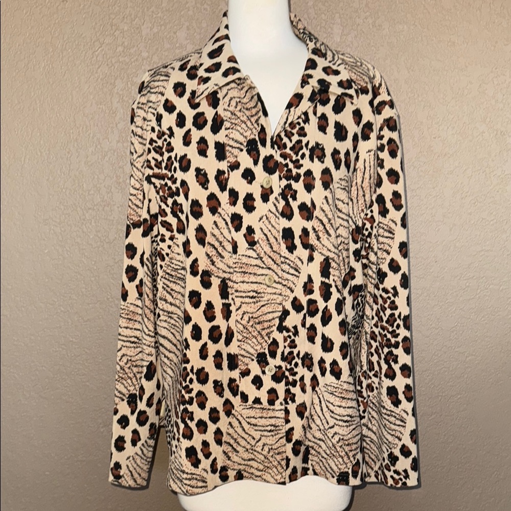 Harve Benard Animal Print Jacket/Blouse